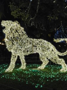 Leone di luci a Salerno