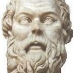 scultura romana su copia greca di dubbia immagine di socrate