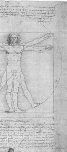Uomo di Vitruvio di Leonardo da Vinci, ca. 1490